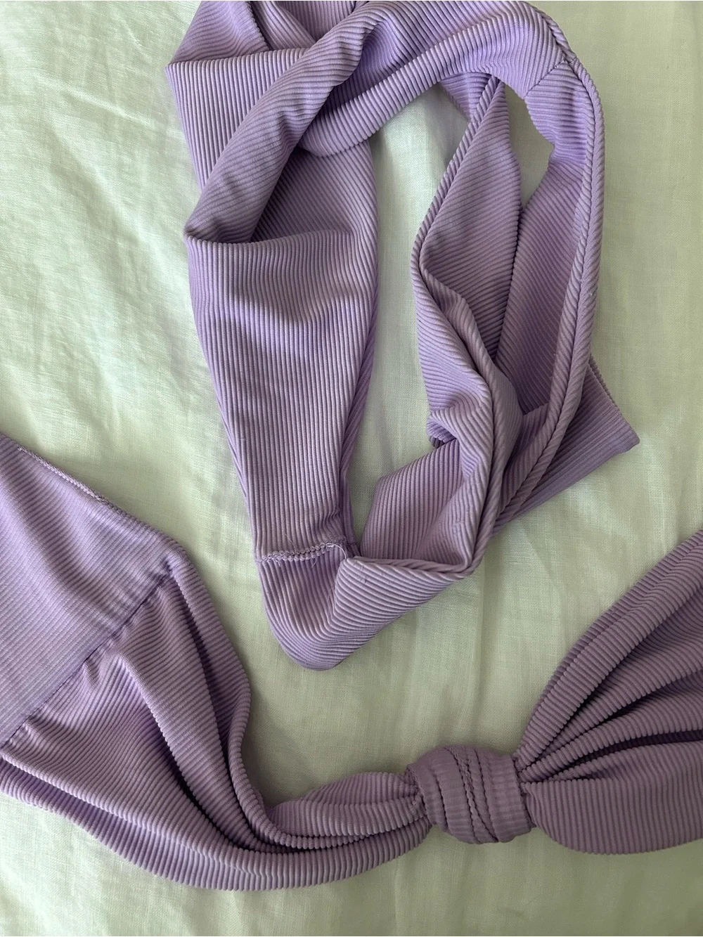 Skatie purple ribbed bikini